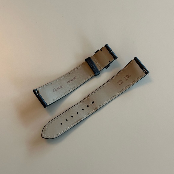 CARTIER TANK WATCH STRAP - BLACK LEATHER - Picture 4 of 4